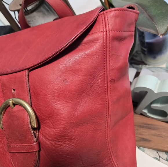 Vintage Coach Backpack Soho #4134 Red Leather - Picture 6 of 16